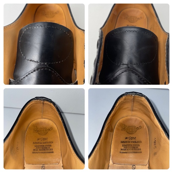 Vintage Dr. Martens 1925 MIE Black Leather Steel Toe Oxfords Shoes UK 5 - Picture 13 of 14